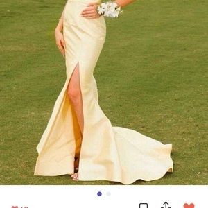 Sherri Hill Strapless Yellow size 00